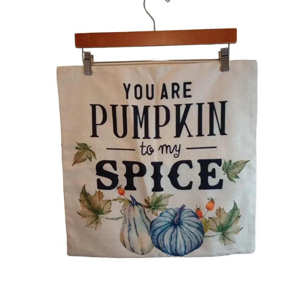 Fall Pillow Covers Set of 4 Hello Fall Market Pumpkin Spice Patch 17X17
